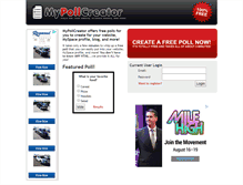 Tablet Screenshot of mypollcreator.com